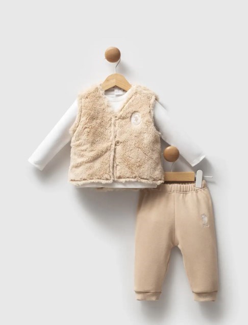 U.S. Polo 3lü Takım Bej