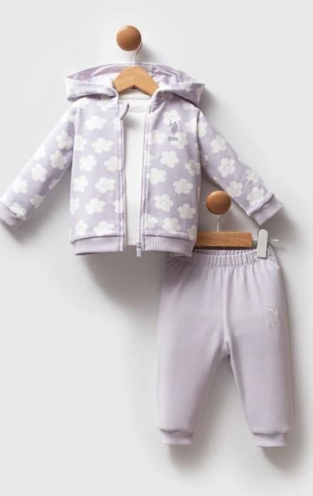 U.S. Polo 3lü Takım Lila