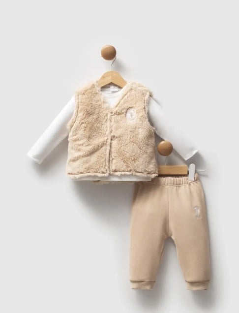 U.S. Polo 3lü Takım Bej