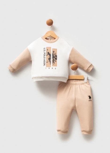 U.S. Polo 2li Takım Beyaz - Bej