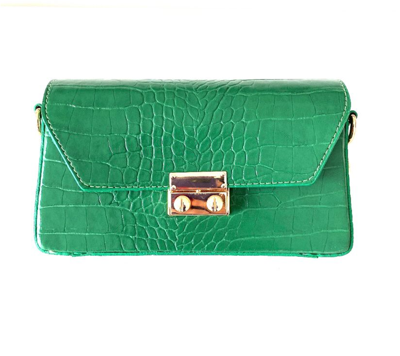 Deri Askılı Yeşil Çanta