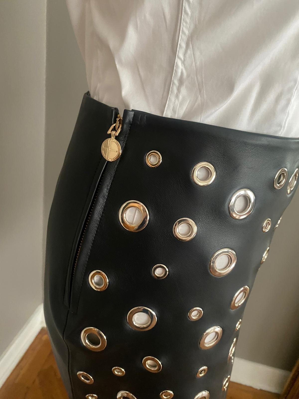 Deri Kuş Gözlü Etek