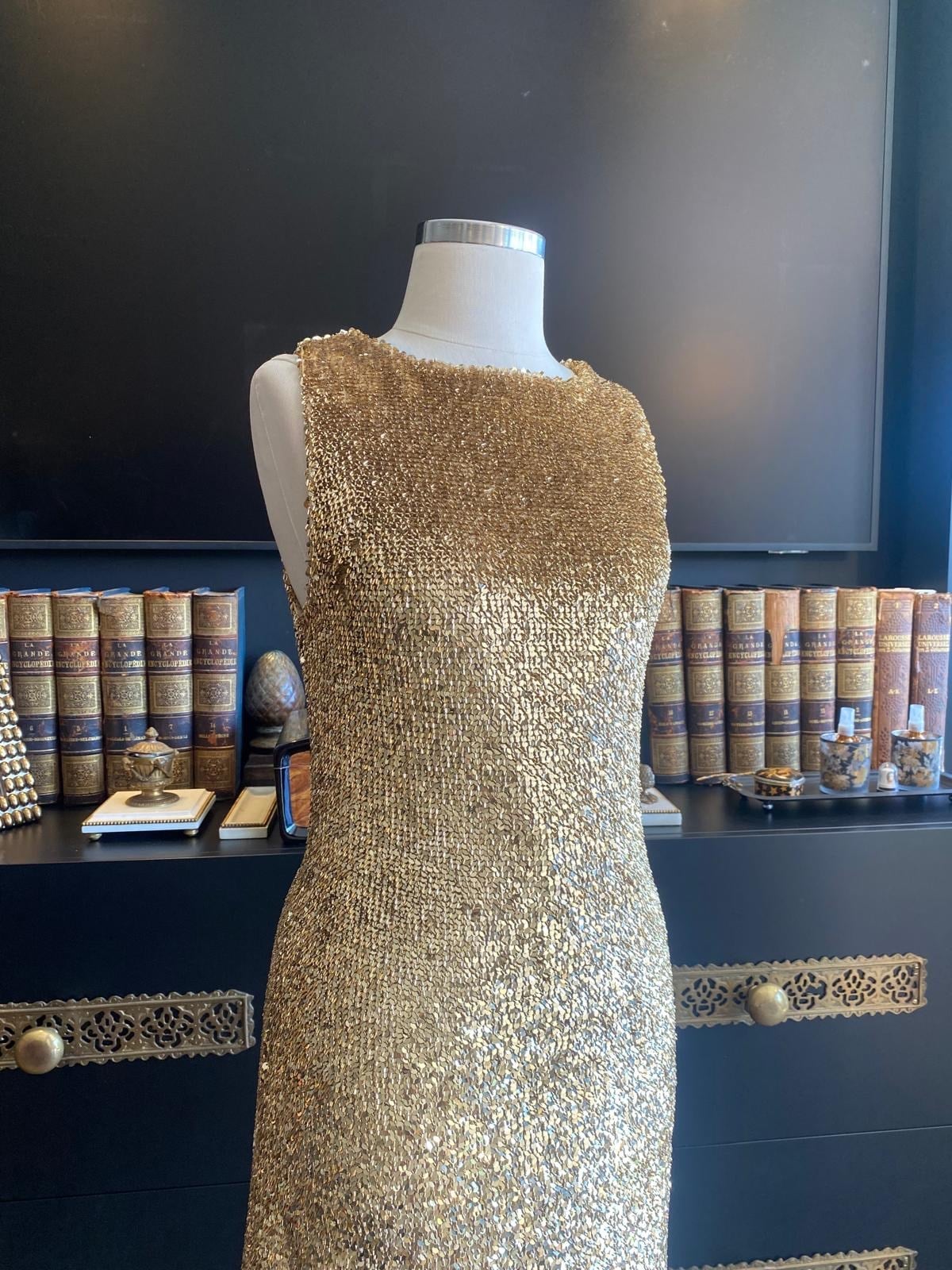 Gold Mini Elbise