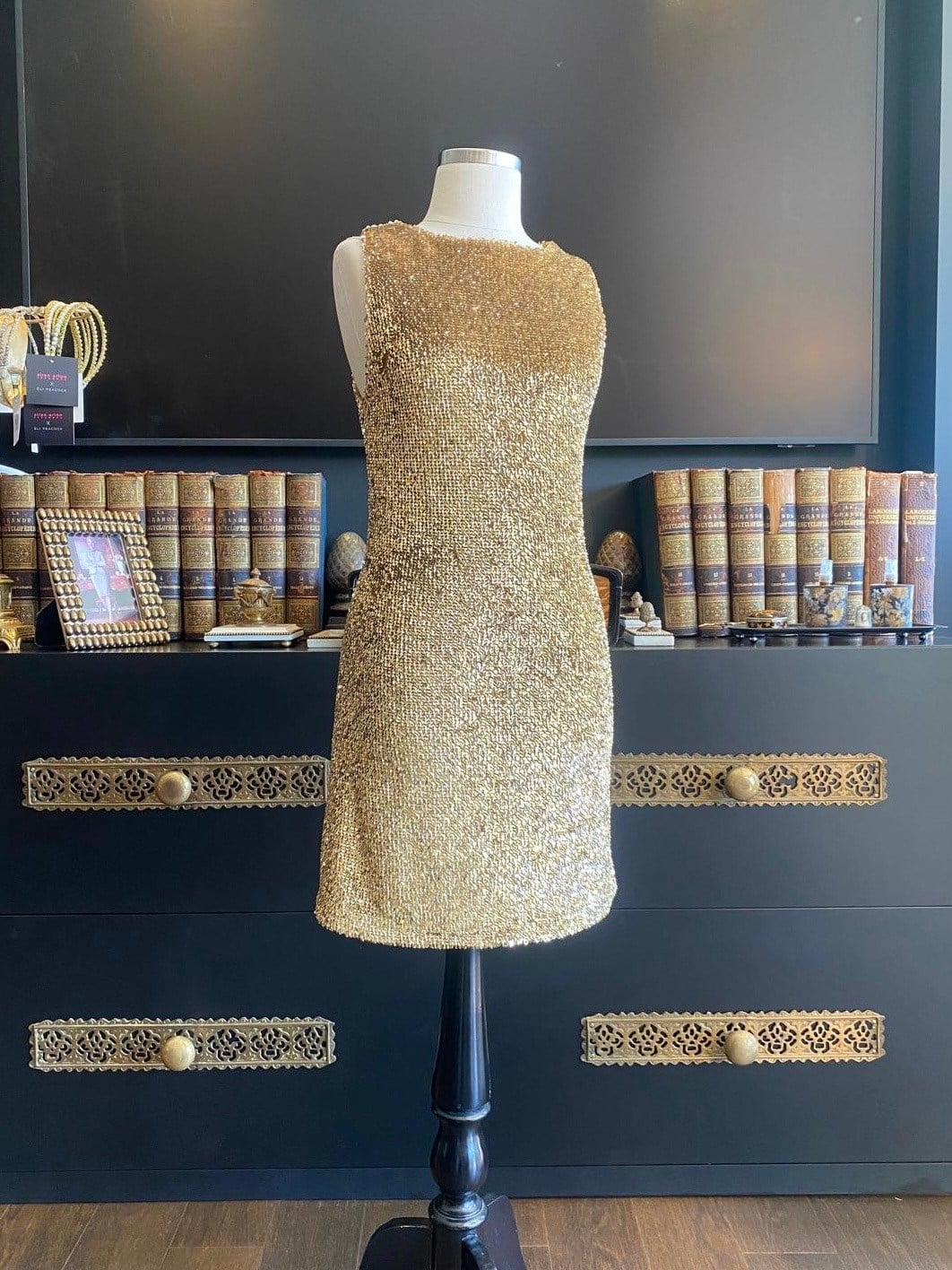 Gold Mini Elbise