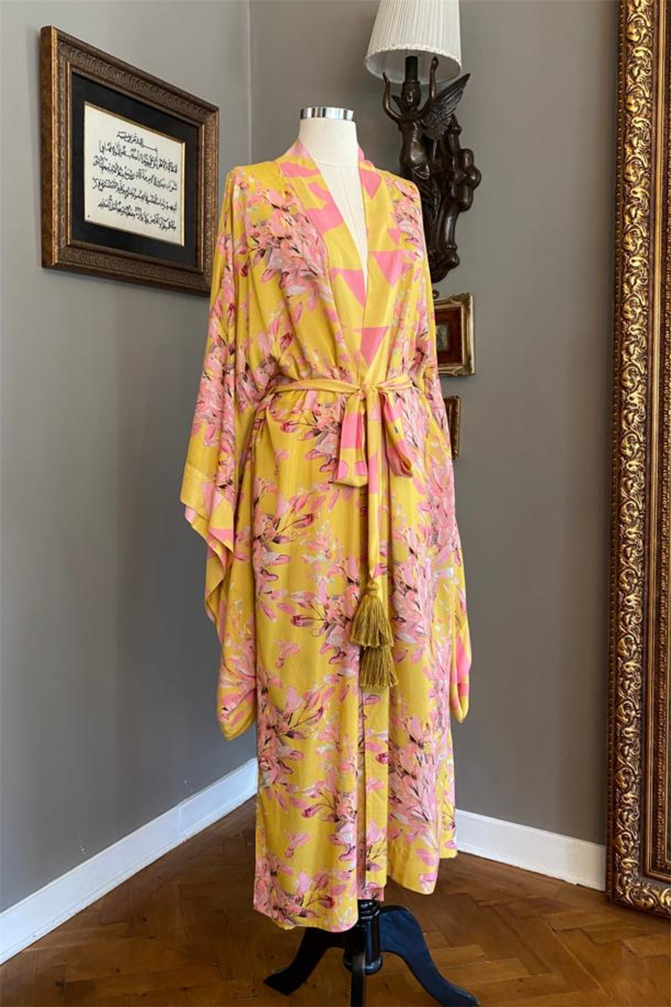 SARI YAPRAK KİMONO