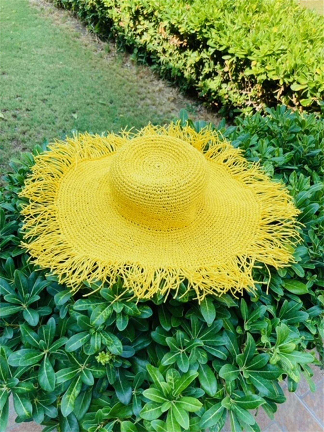 SEI ÖRGÜ SARI HASIR ŞAPKA