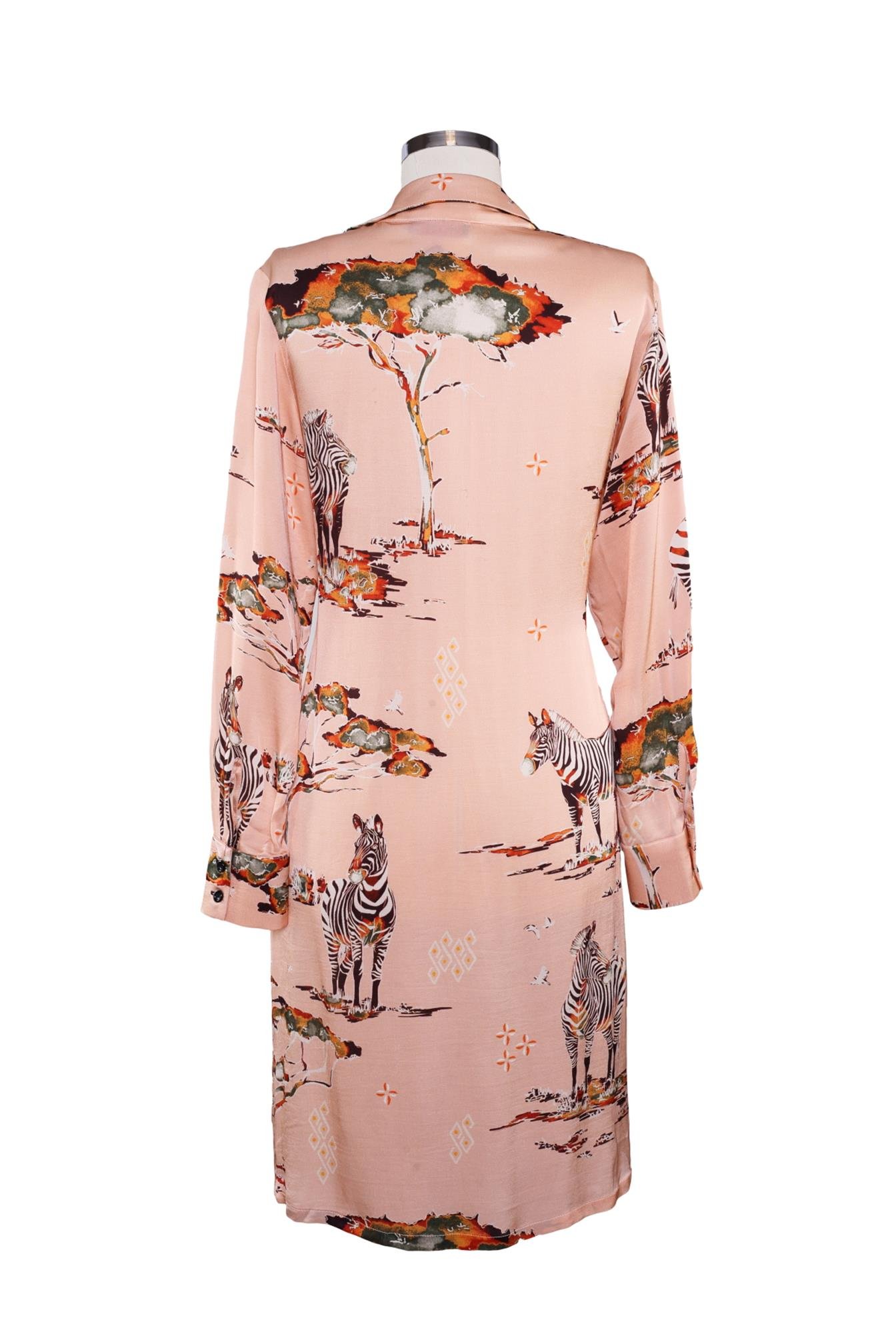 Salmon Satin Dress
