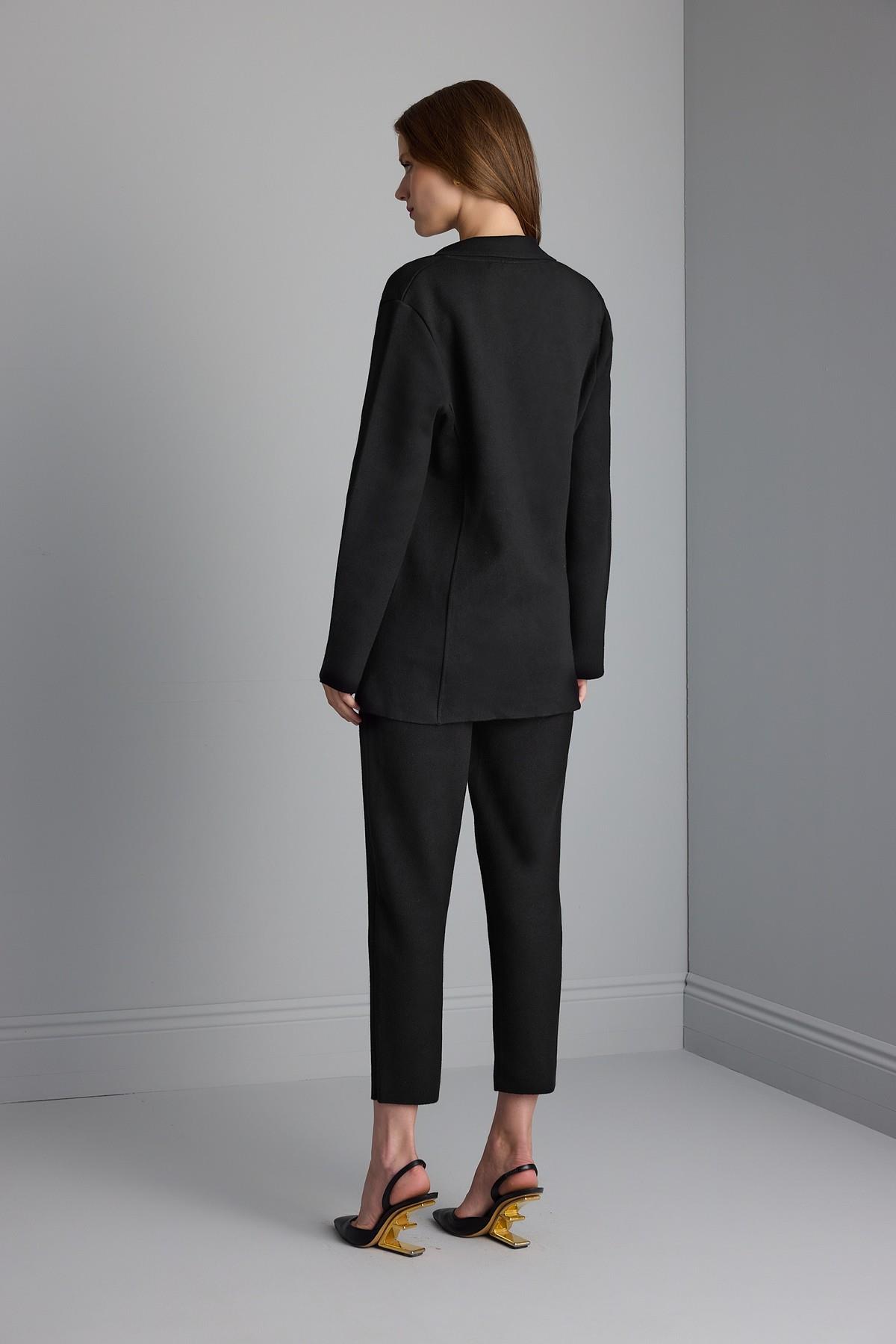 Tek Düğmeli Triko Blazer Ceket
