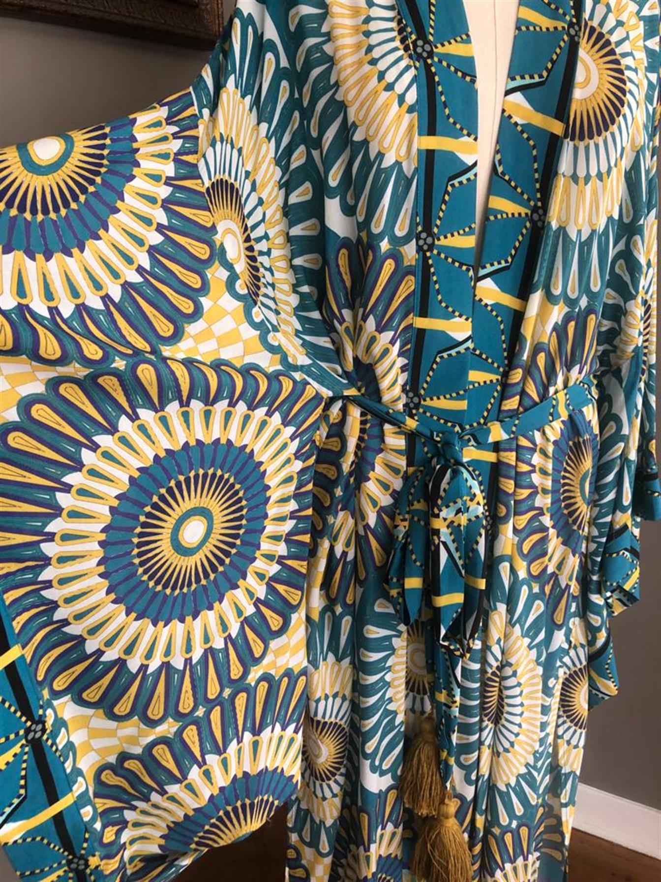 Yuvarlak Desenli Kimono
