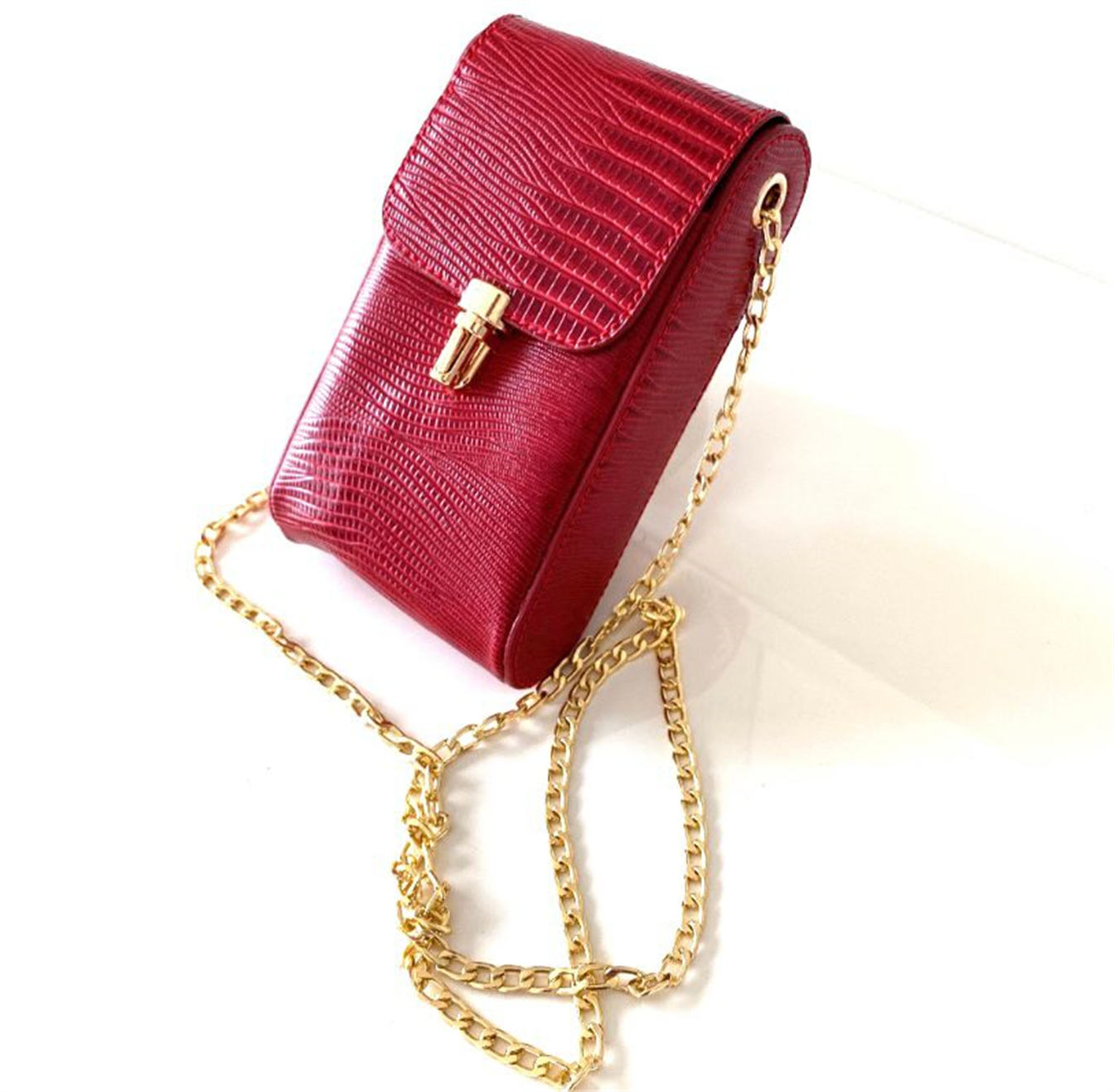 Zincir Askılı Deri Çanta