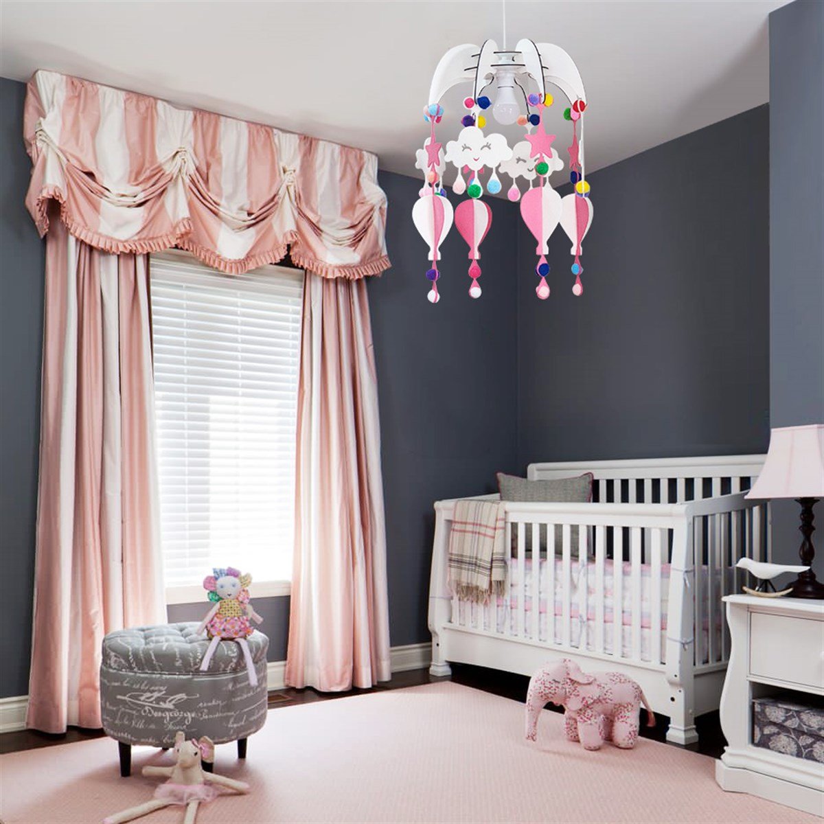 Design Otto Dream Light Dekoratif Çocuk Bebek Odası Avizesi Pembe MC210701