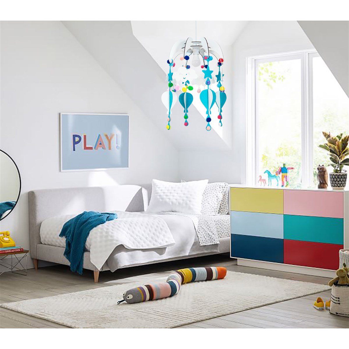 Design Otto Dream Light Dekoratif Çocuk Bebek Odası Avizesi Mavi MC210702