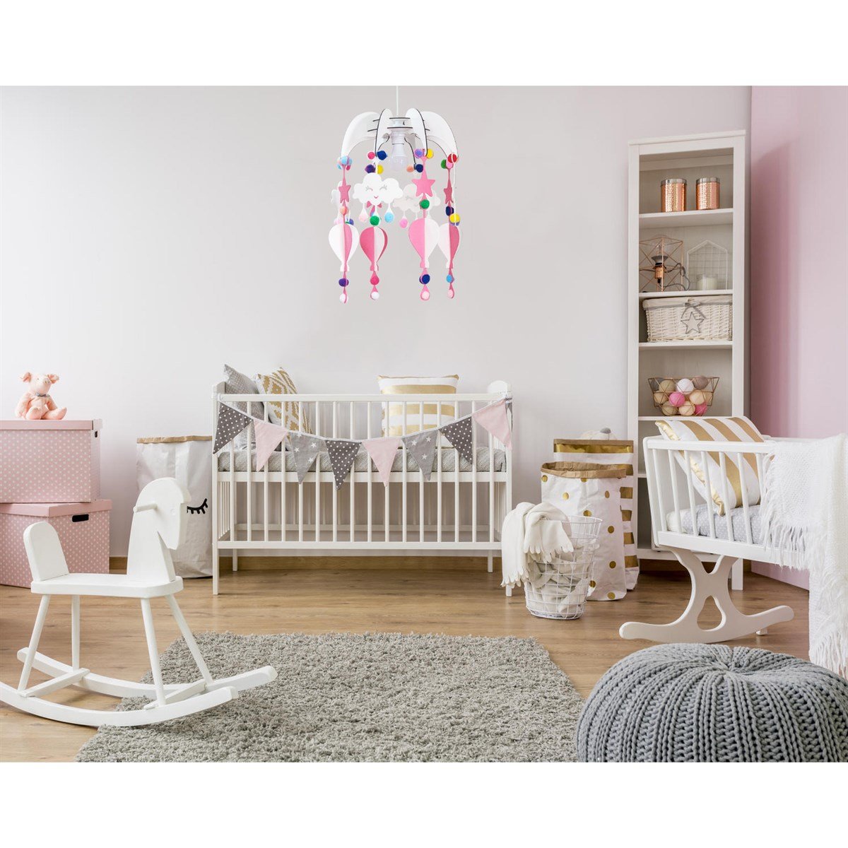 Design Otto Dream Light Dekoratif Çocuk Bebek Odası Avizesi Pembe MC210701