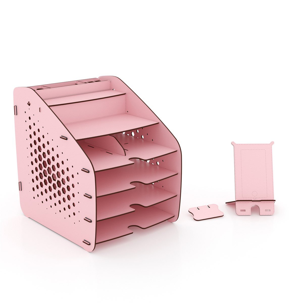 Design OTTO Large Hexa - 6 Renk A4 Evrak Rafı Masaüstü Organizer Düzenleyici MC210604