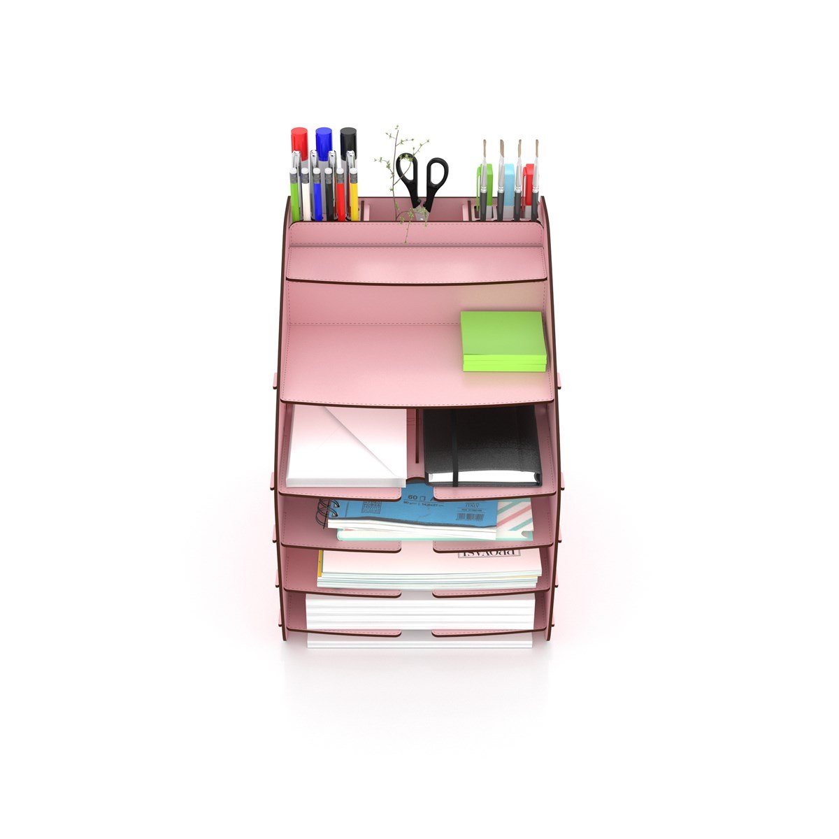 Design OTTO Large Hexa - 6 Renk A4 Evrak Rafı Masaüstü Organizer Düzenleyici MC210604