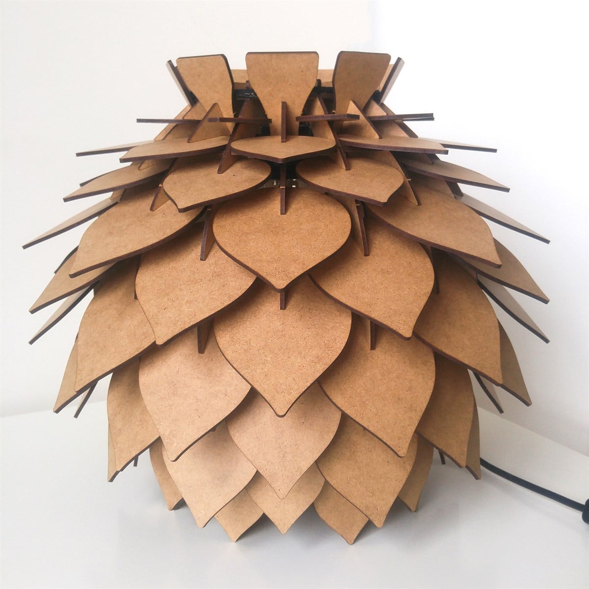 Design OTTO LOTUS Boyanabilir Dekoratif Abajur Avize Sarkıt Lambader Şapkası Hobi Ürünü Ham MDF MC201001