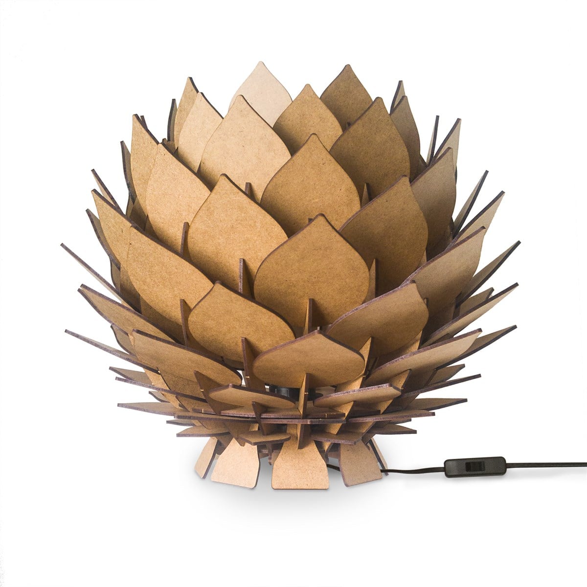 Design OTTO LOTUS Boyanabilir Dekoratif Abajur Avize Sarkıt Lambader Şapkası Hobi Ürünü Ham MDF MC201001