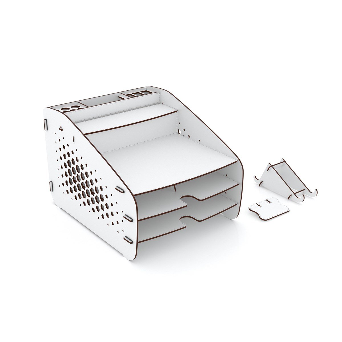 Design OTTO Medium Hexa - 6 Renk Evrak Rafı Masaüstü Organizer MC200601