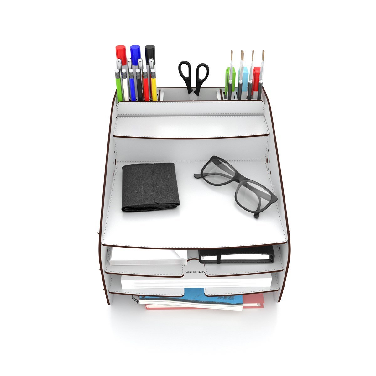 Design OTTO Medium Hexa - 6 Renk Evrak Rafı Masaüstü Organizer MC200601