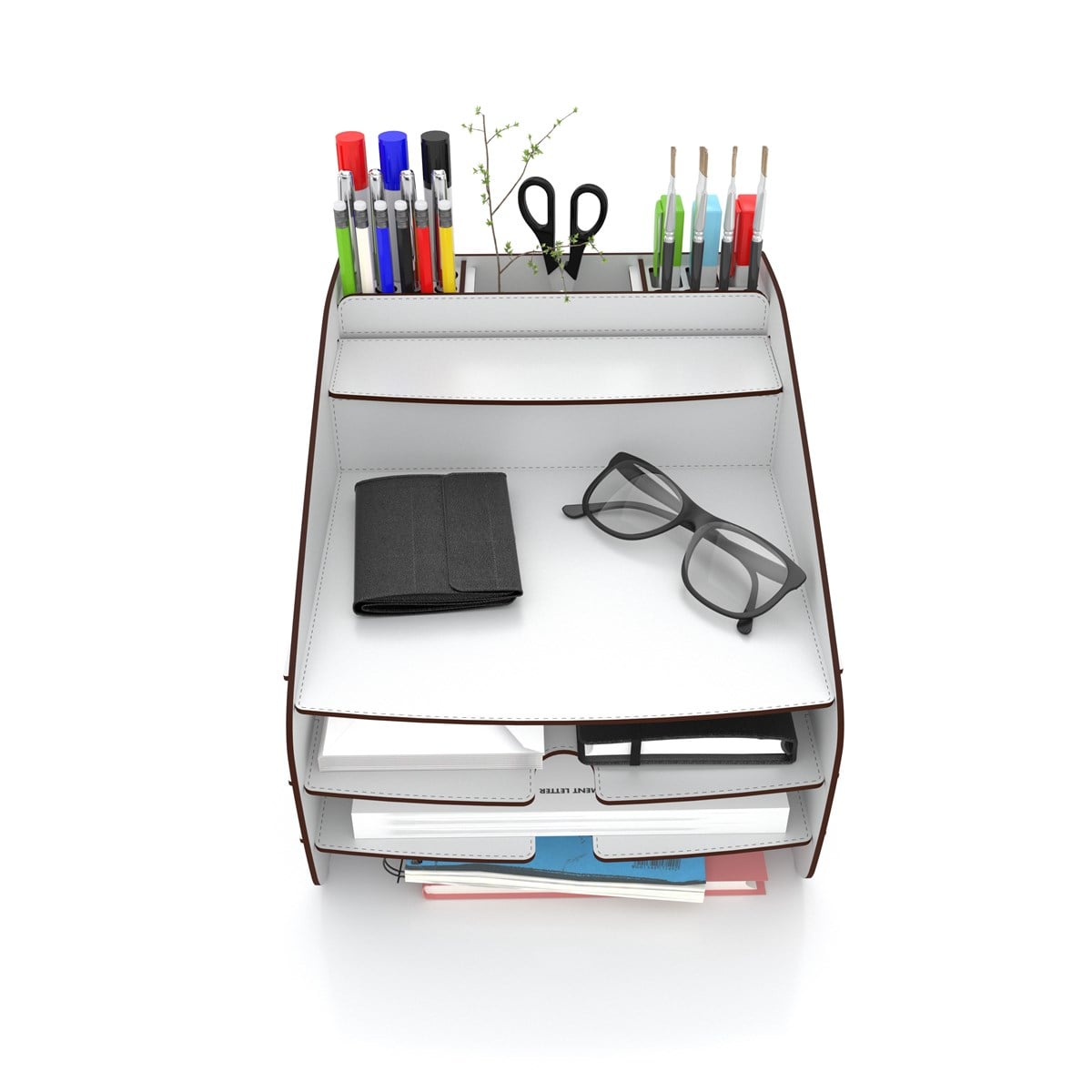 Design OTTO Medium Modest 6 Renk Evrak Rafı Masaüstü Organizer MC200802
