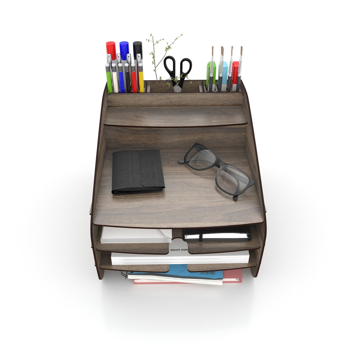 Design OTTO Medium Modest 6 Renk Evrak Rafı Masaüstü Organizer MC200804