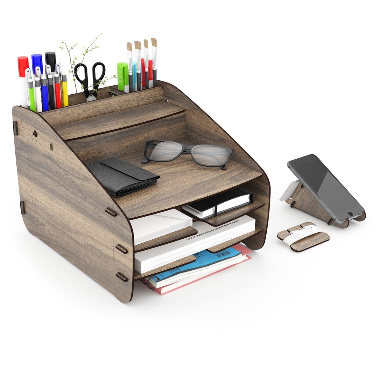 Design OTTO Medium Modest 6 Renk Evrak Rafı Masaüstü Organizer MC200804