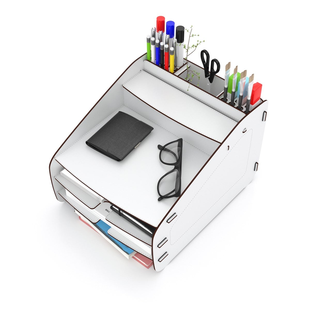 Design OTTO Medium Modest 6 Renk Evrak Rafı Masaüstü Organizer MC200802