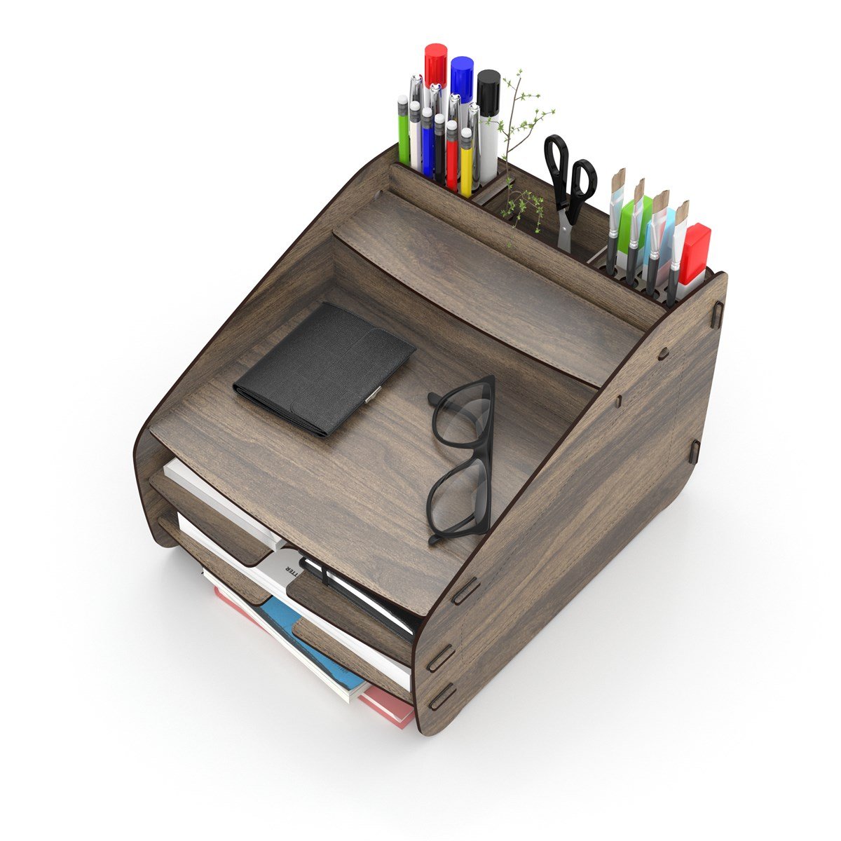Design OTTO Medium Modest 6 Renk Evrak Rafı Masaüstü Organizer MC200804