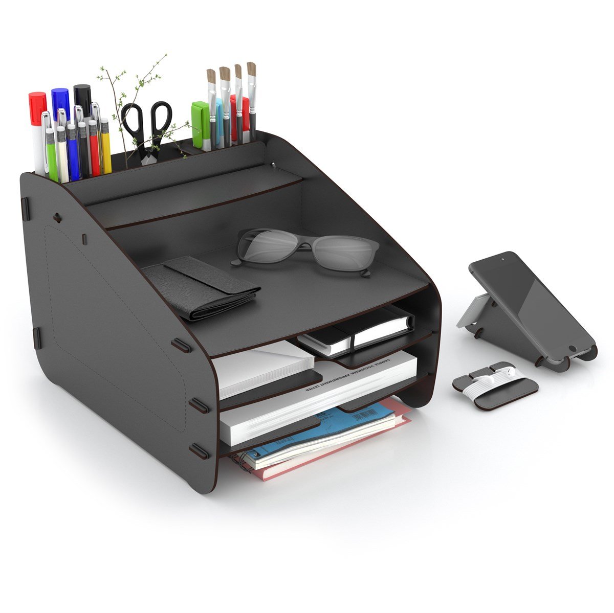 Design OTTO Medium Modest 6 Renk Evrak Rafı Masaüstü Organizer MC200801