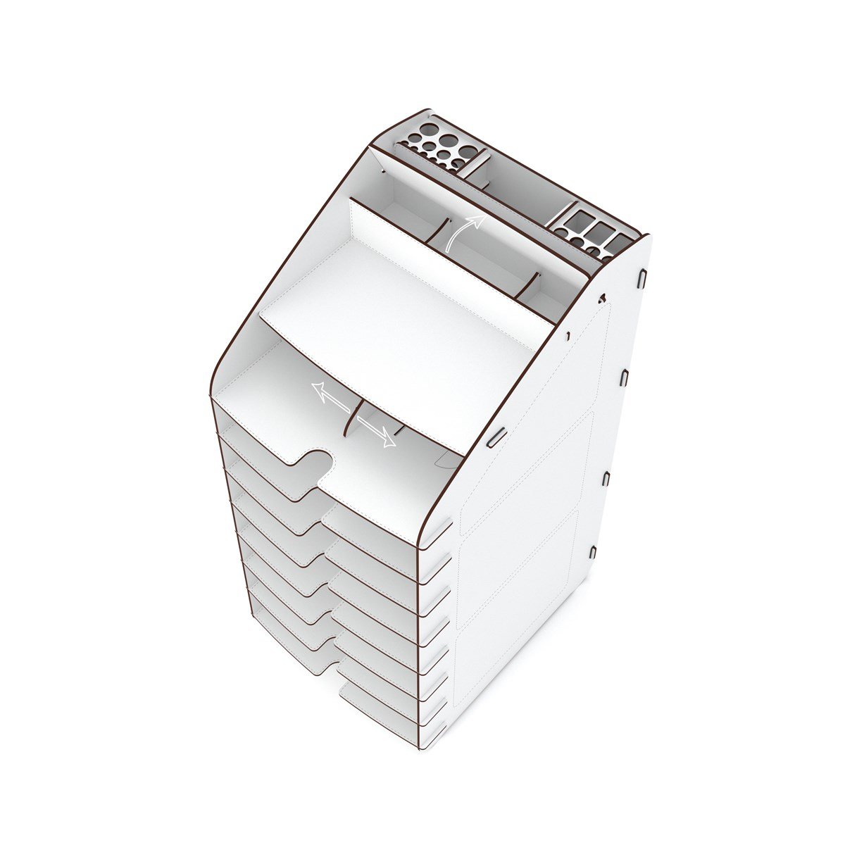 Design OTTO Tower Masaüstü Organizer 10 Kat A4 Evrak Rafı 6 Renk MC210801