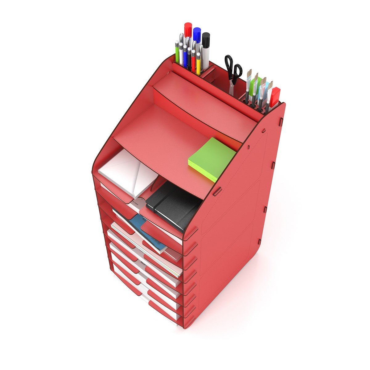 Design OTTO Tower Masaüstü Organizer 10 Kat A4 Evrak Rafı 6 Renk MC210803