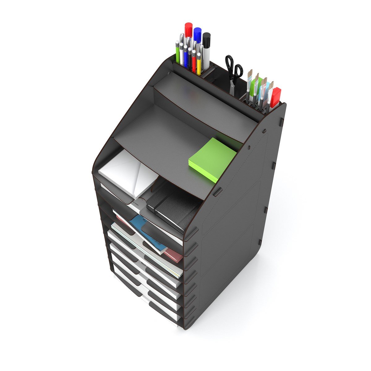 Design OTTO Tower Masaüstü Organizer 10 Kat A4 Evrak Rafı 6 Renk MC210806