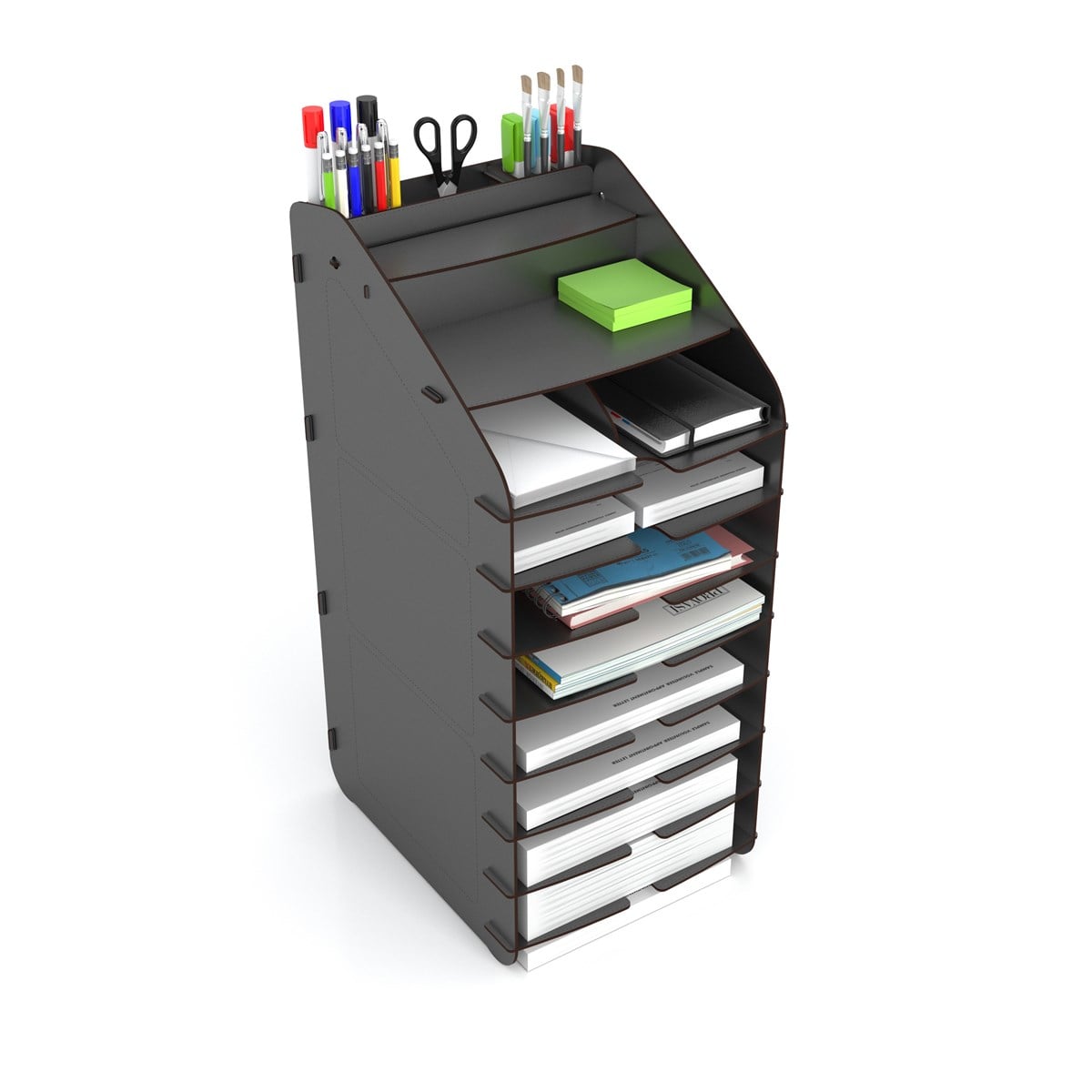 Design OTTO Tower Masaüstü Organizer 10 Kat A4 Evrak Rafı 6 Renk MC210806