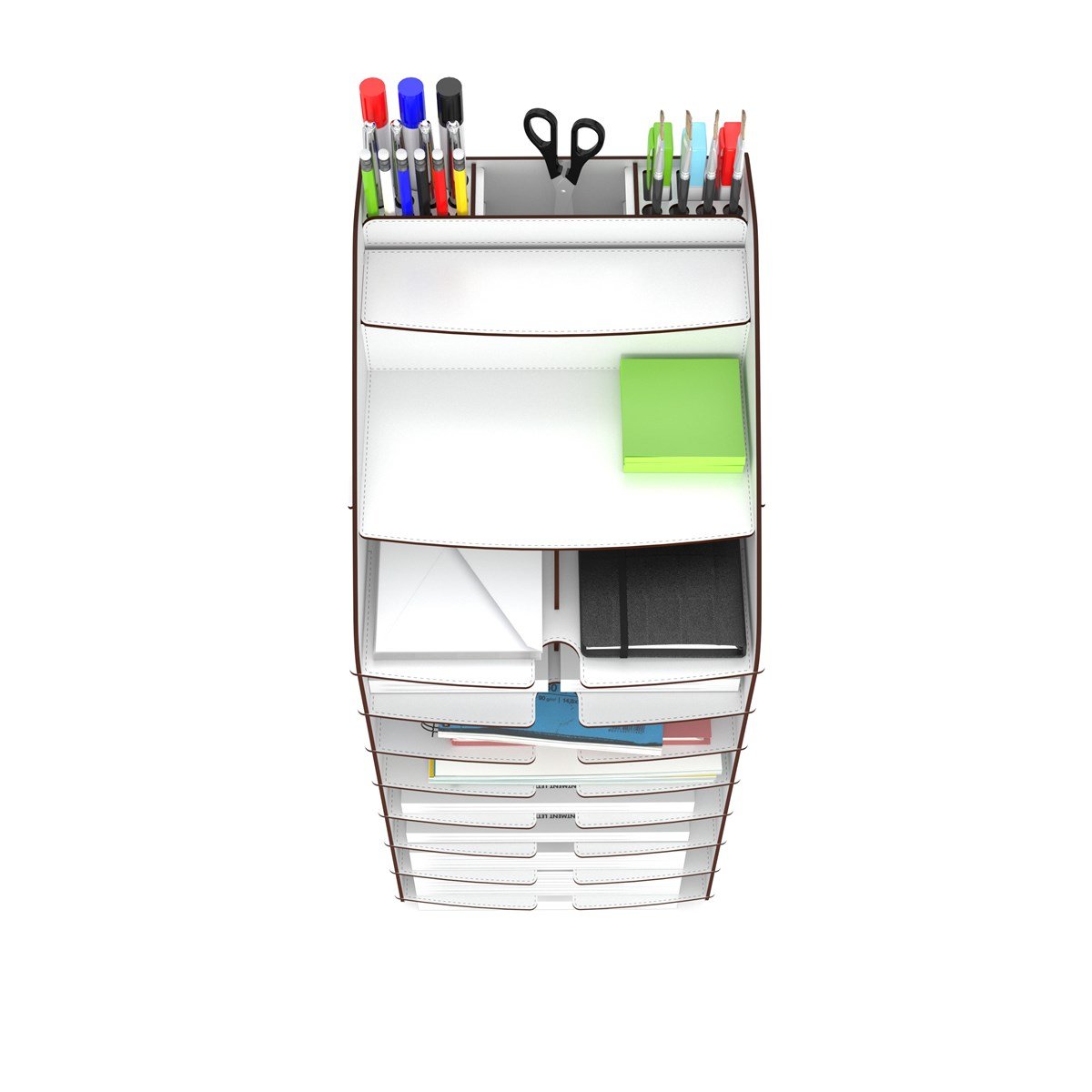 Design OTTO Tower Masaüstü Organizer 10 Kat A4 Evrak Rafı 6 Renk MC210801