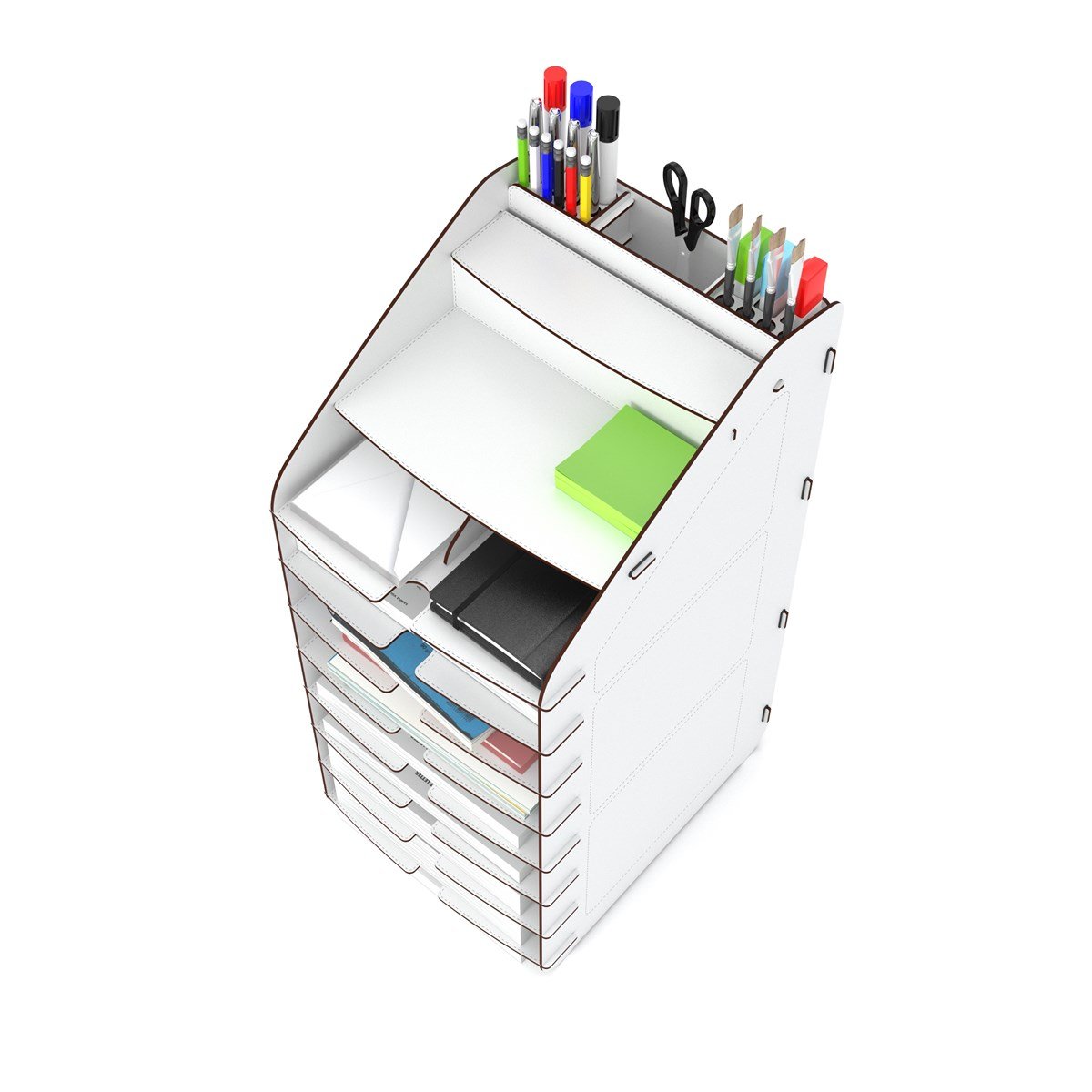Design OTTO Tower Masaüstü Organizer 10 Kat A4 Evrak Rafı 6 Renk MC210801