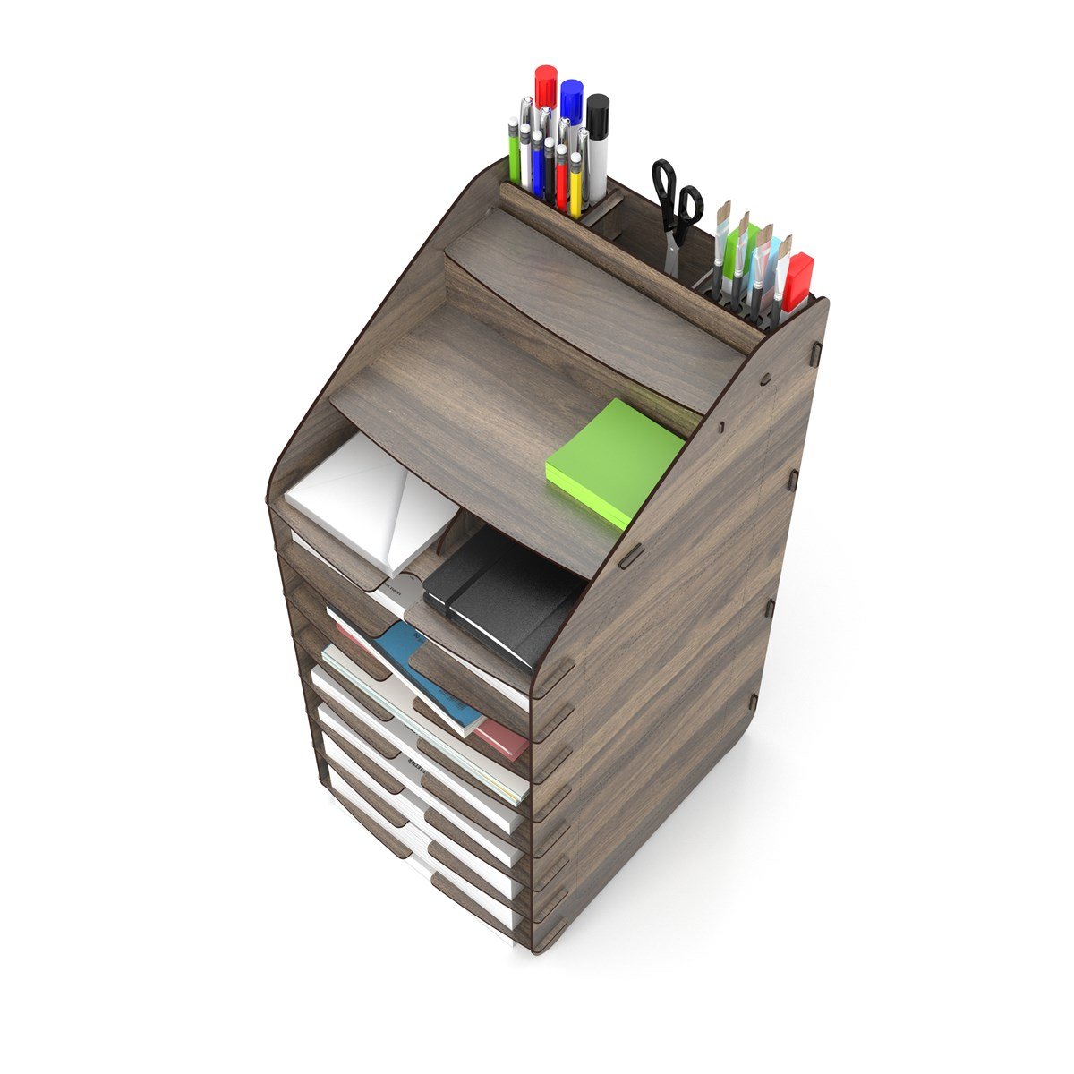 Design OTTO Tower Masaüstü Organizer 10 Kat A4 Evrak Rafı 6 Renk MC210802