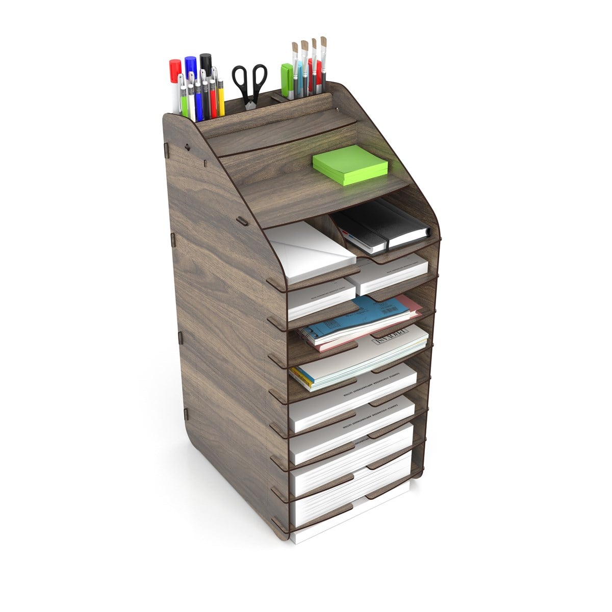 Design OTTO Tower Masaüstü Organizer 10 Kat A4 Evrak Rafı 6 Renk MC210802