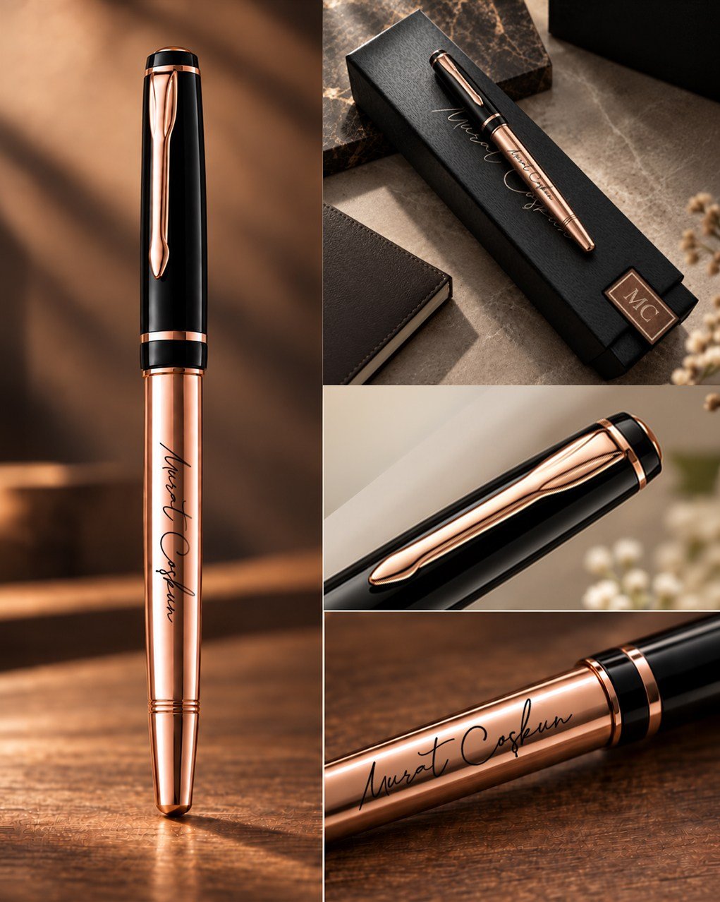Aurora Pen - Kişiye Özel Premium Metal Roller Kalem Seti