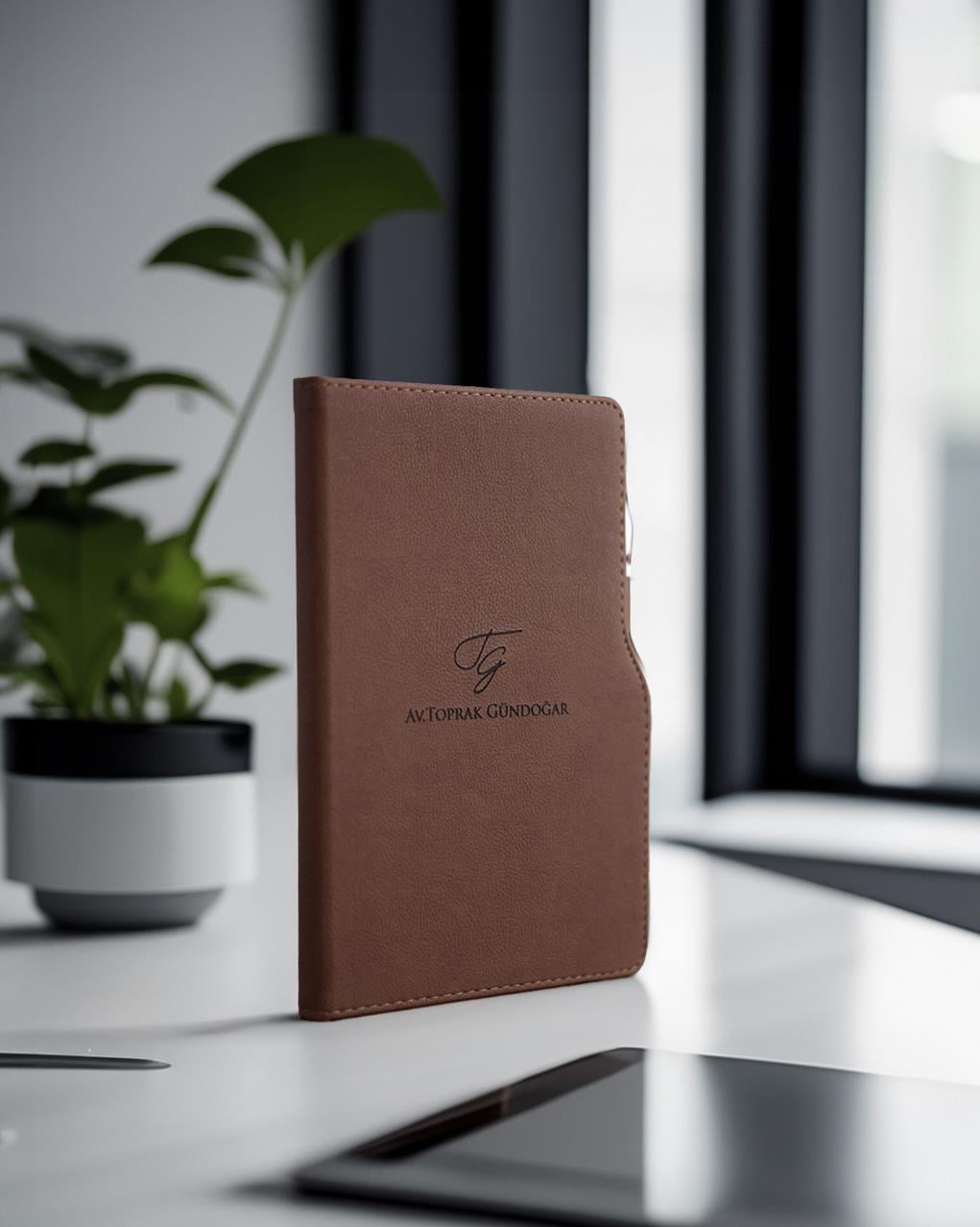 Black Royal Kişiselleştiribilir Logolu Klasik Termo Deri Defter - 6479