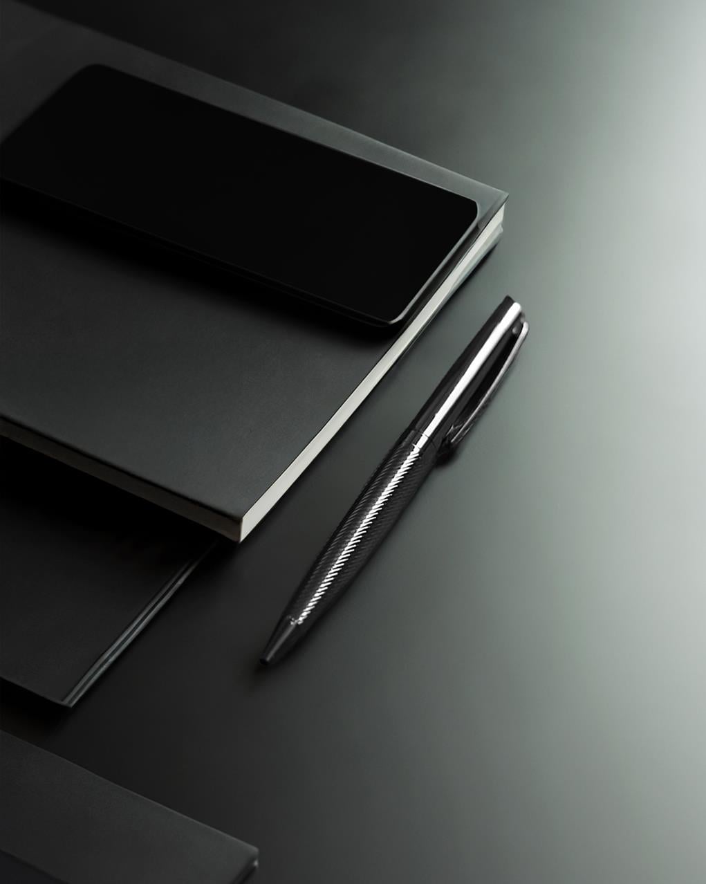 Black Royal Kişiselleştiribilir Logolu Klasik Termo Deri Defter - Siyah 6479