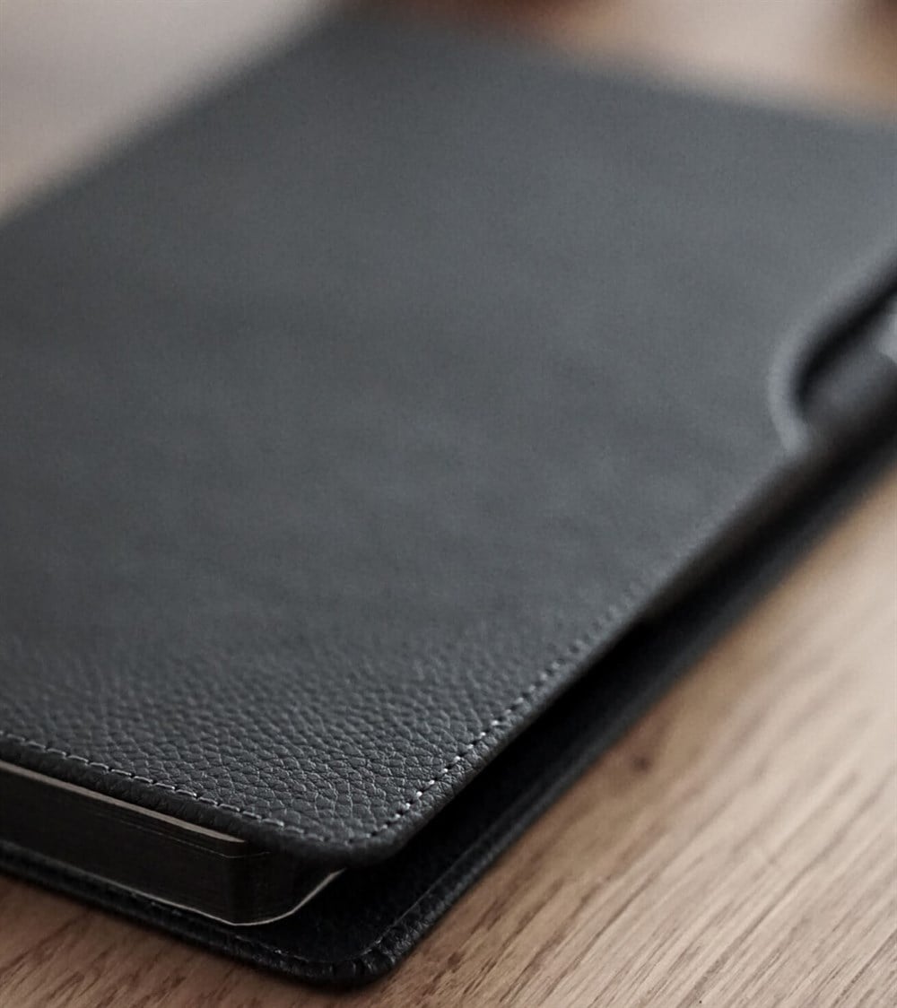 Black Royal Kişiselleştiribilir Logolu Klasik Termo Deri Defter - Siyah 6479