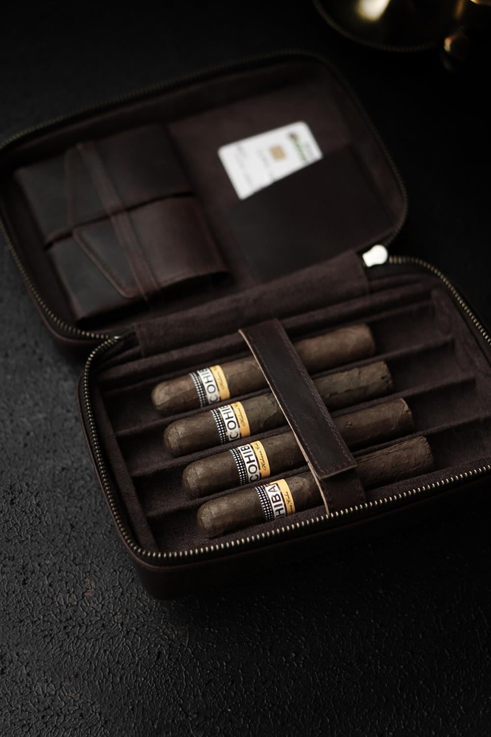Cigar Case - Hakiki Deri -El Yapımı Puro Çanta & Organizer