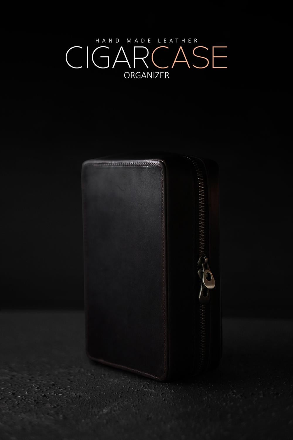 Cigar Case - Hakiki Deri -El Yapımı Puro Çanta & Organizer