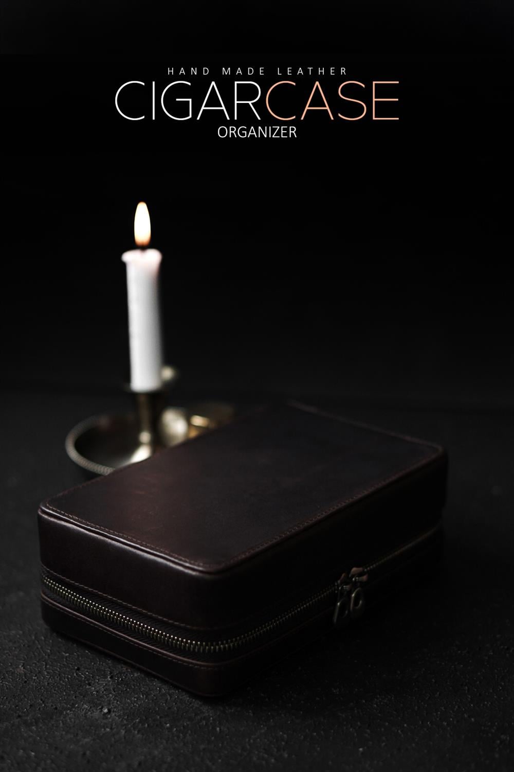 Cigar Case - Hakiki Deri -El Yapımı Puro Çanta & Organizer