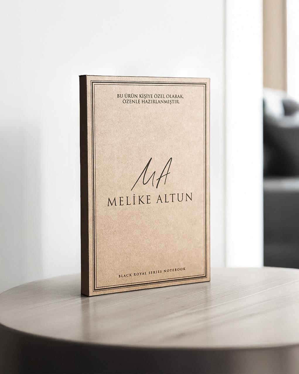 Kişiye Özel Termo Deri Defter Bej Renk