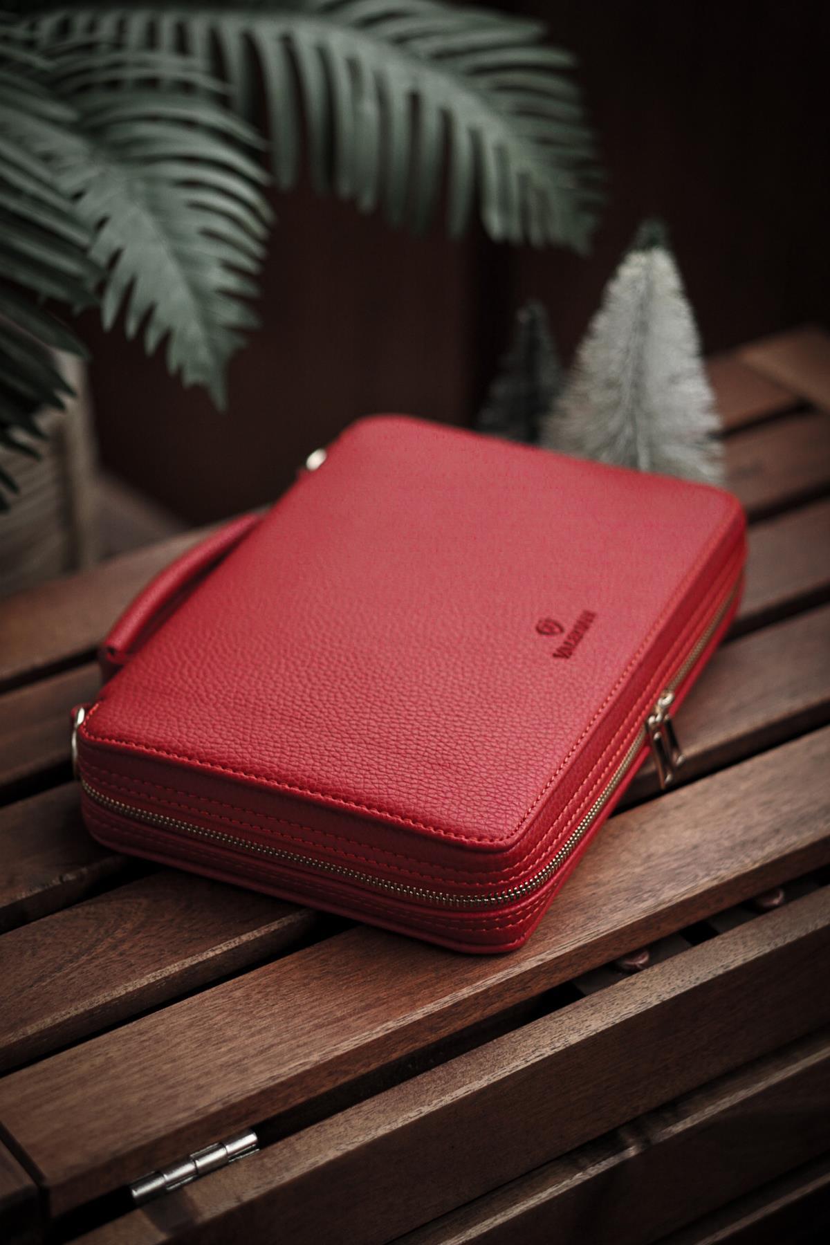 Mobile Mini Organizer - Çanta - 9 inch- Carmen Red- Kırmızı