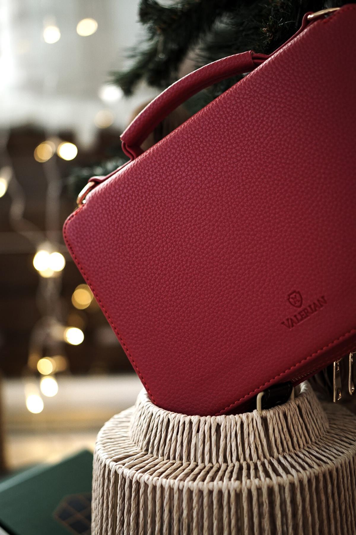 Mobile Mini Organizer - Çanta - 9 inch- Carmen Red- Kırmızı