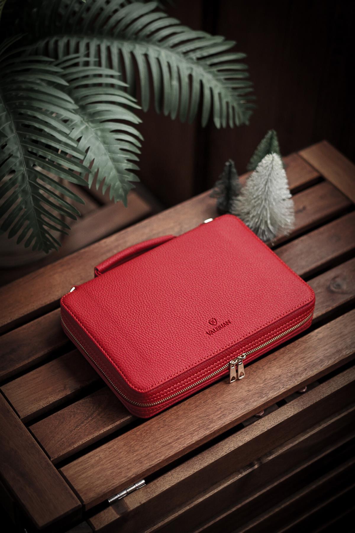 Mobile Mini Organizer - Çanta - 9 inch- Carmen Red- Kırmızı