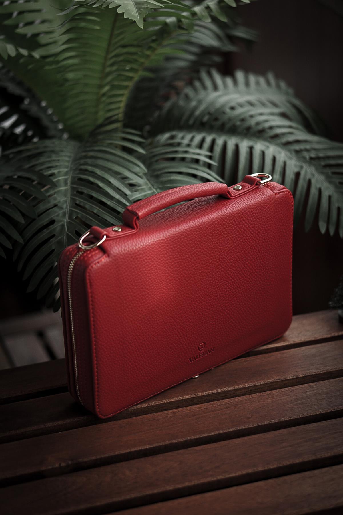 Mobile Mini Organizer - Çanta - 9 inch- Carmen Red- Kırmızı