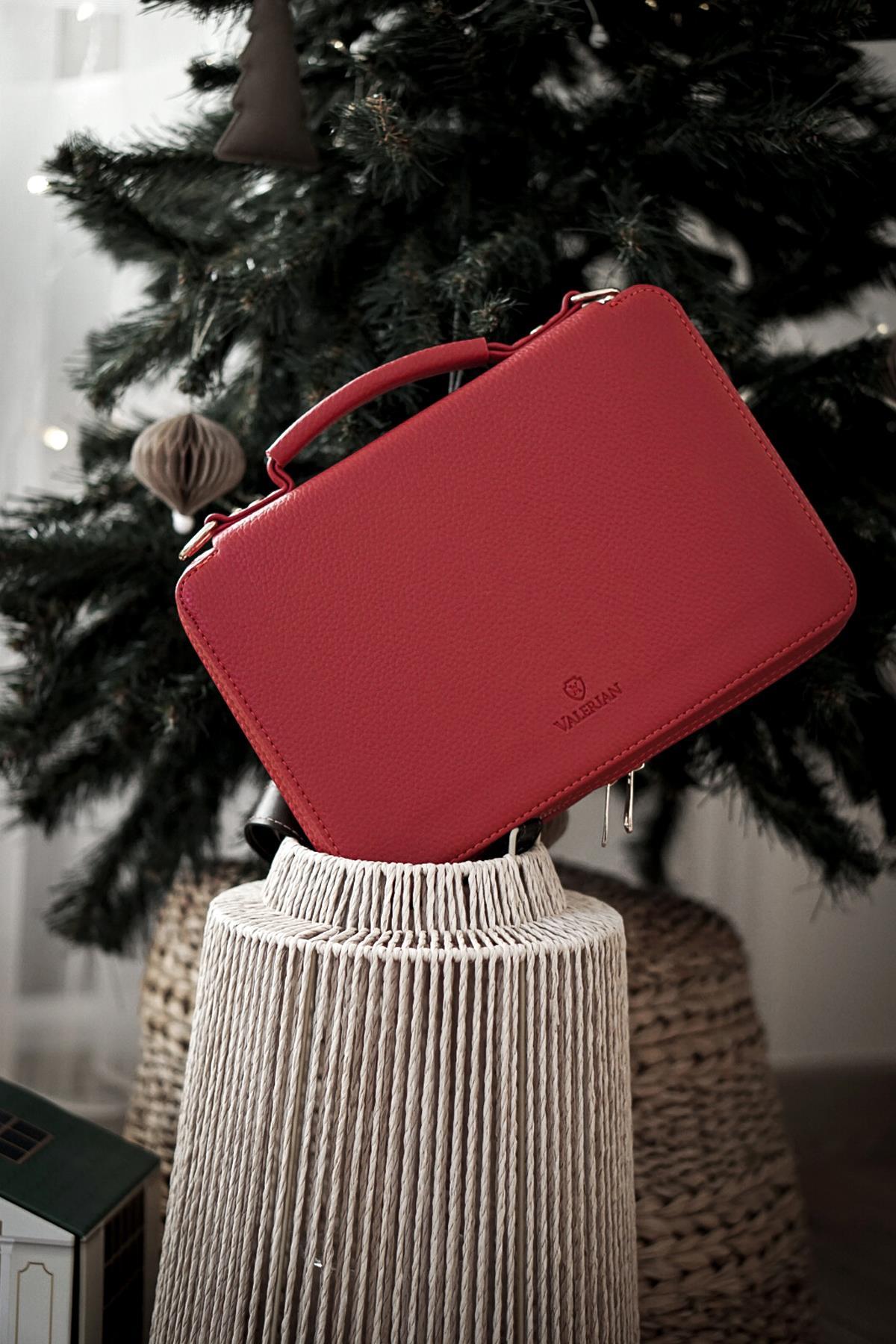 Mobile Mini Organizer - Çanta - 9 inch- Carmen Red- Kırmızı